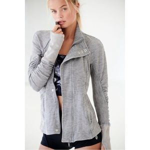Free People FP Movement Grey Zip Up Jacket